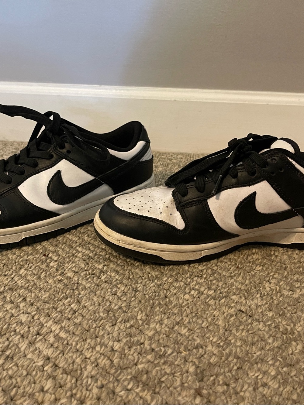 Nike Black & White Swoosh Low-Top Sneakers